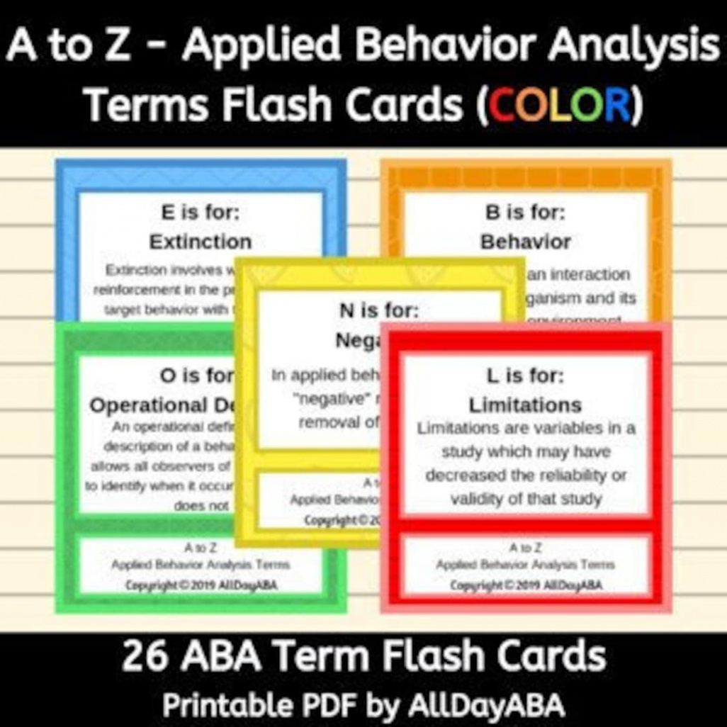 A to Z ABA Terms Applied Behavior Analysis Flash Cards - Etsy Ireland