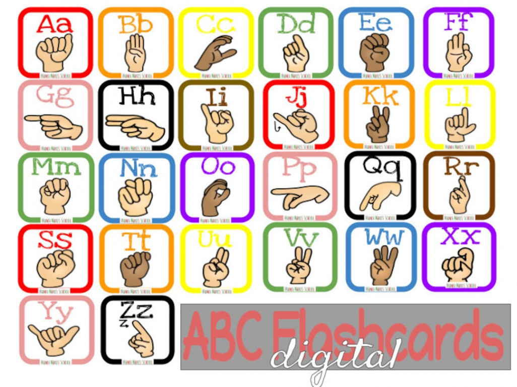 ABC ASL Flashcards DIGITAL Gebärdensprache printable - Etsy