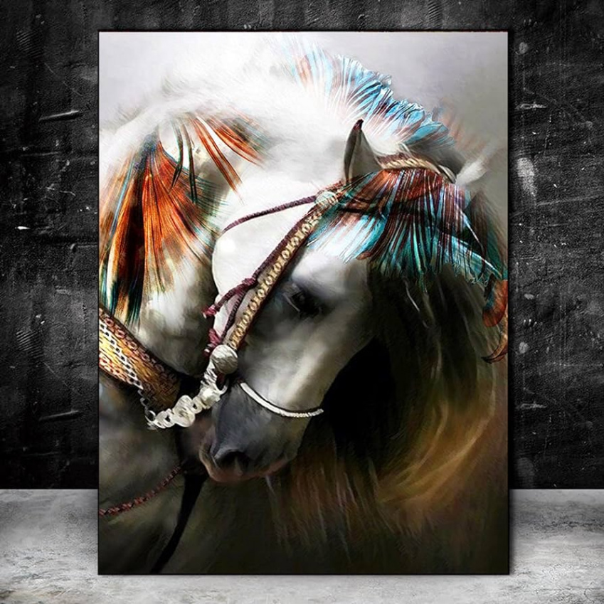 Abstract Colorful Horse on Canvas Painting on Wall Graffiti Art Canvas  Posters and Prints Animals Wall Pictures Decor x Inches (xcm) x   with