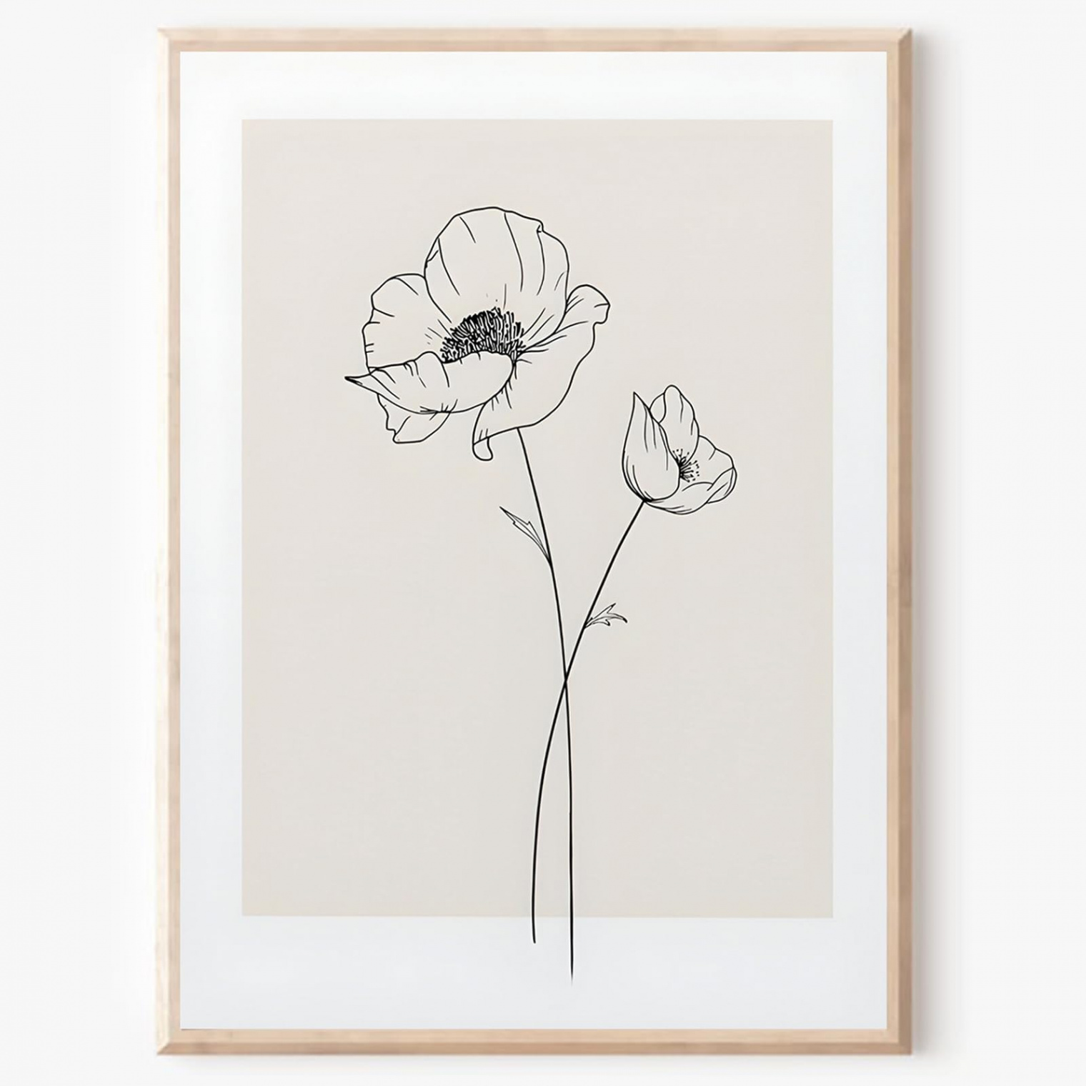Abstract Flower Canvas Wall Art Prints Aesthetic Pink Line Flower Wall Art  Minimalist Flowers Modern Poster Black and White Picture Minimalist Line