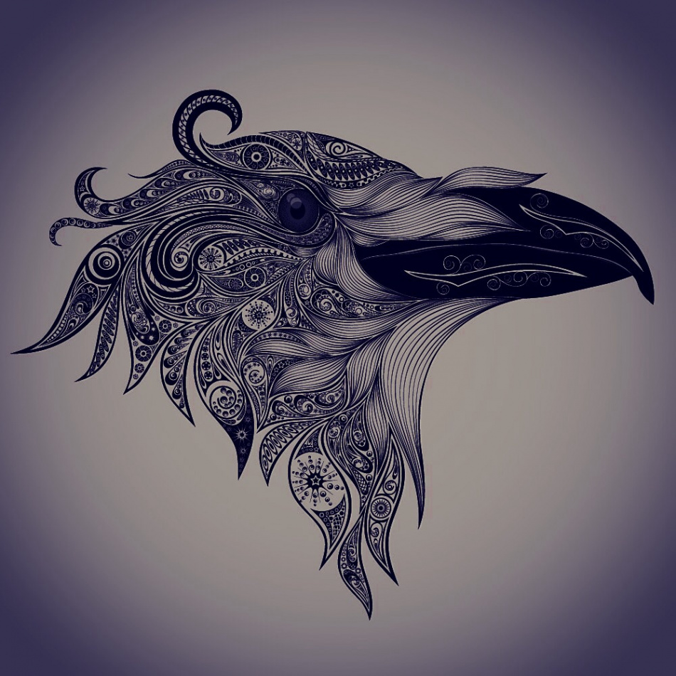 Abstract vector crow on Behance