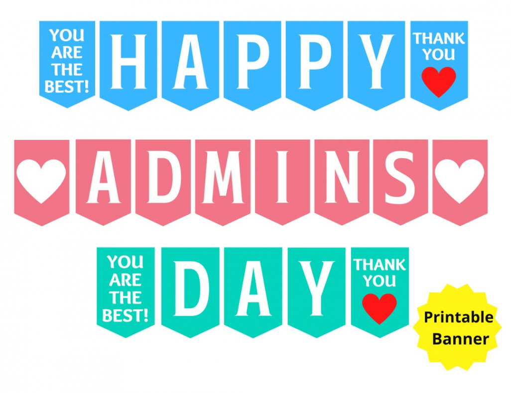 Administrative Professionals Day Printable Banner - Etsy