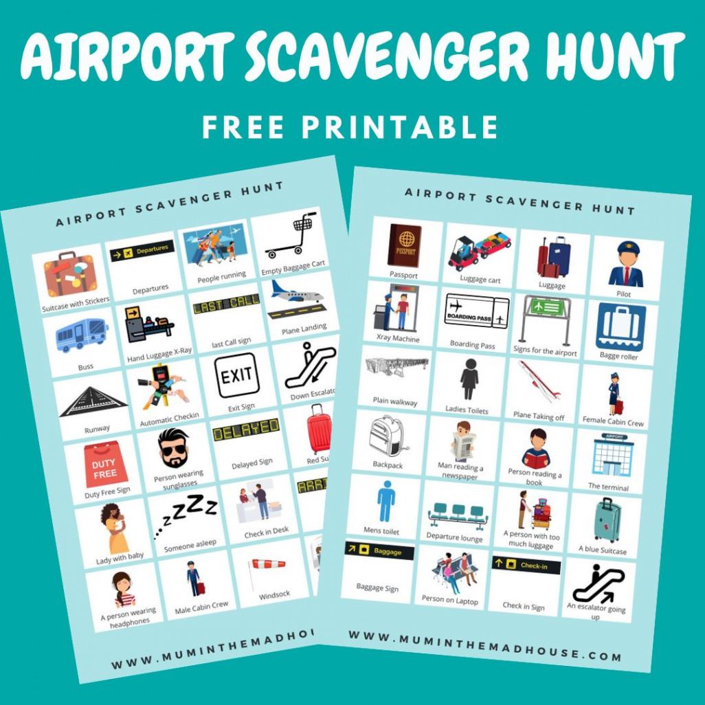 Airport Scavenger Hunt Free Printable - Mum In The Madhouse