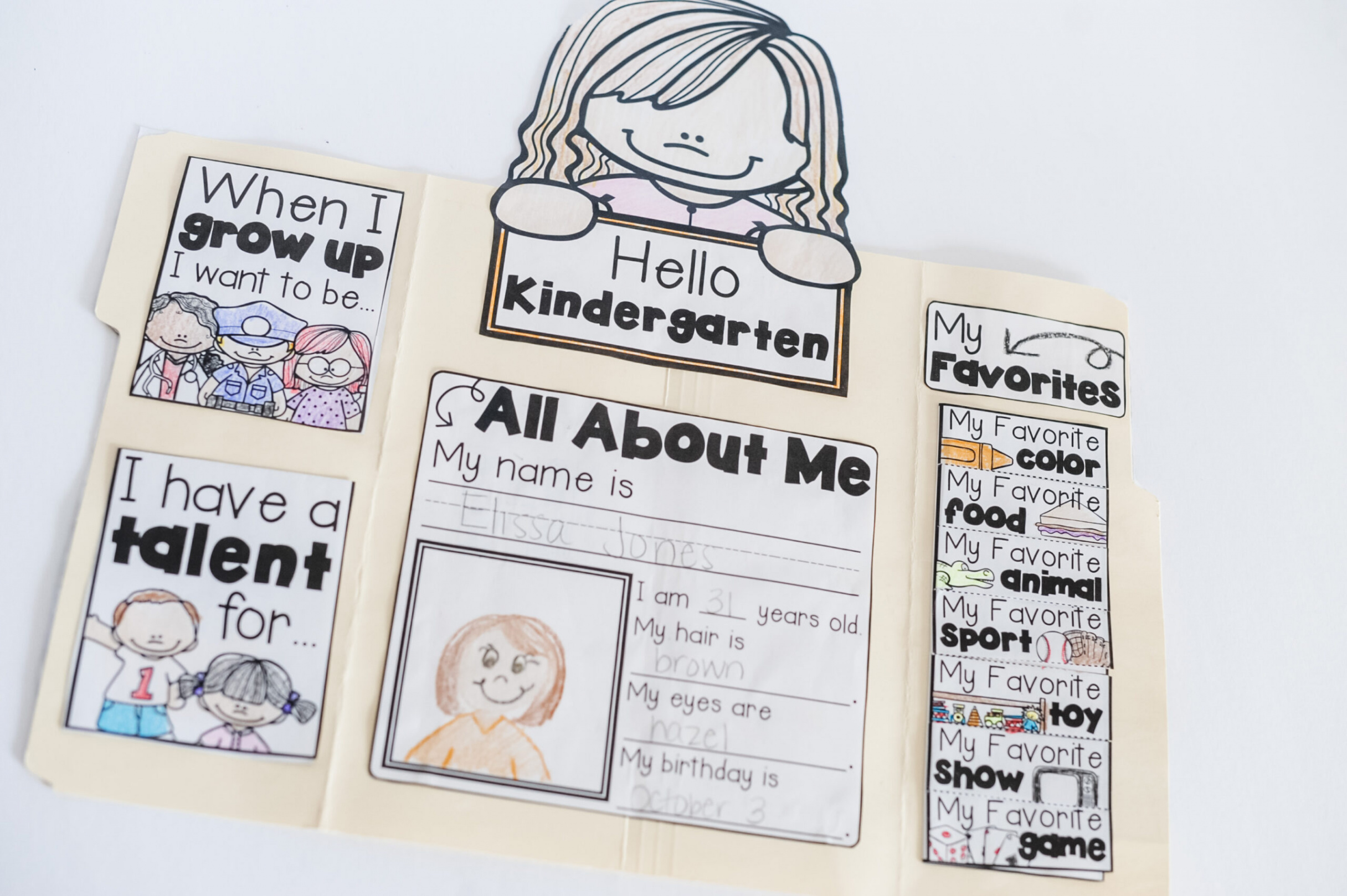 ALL ABOUT ME LAPBOOK  BACK TO SCHOOL - Mrs