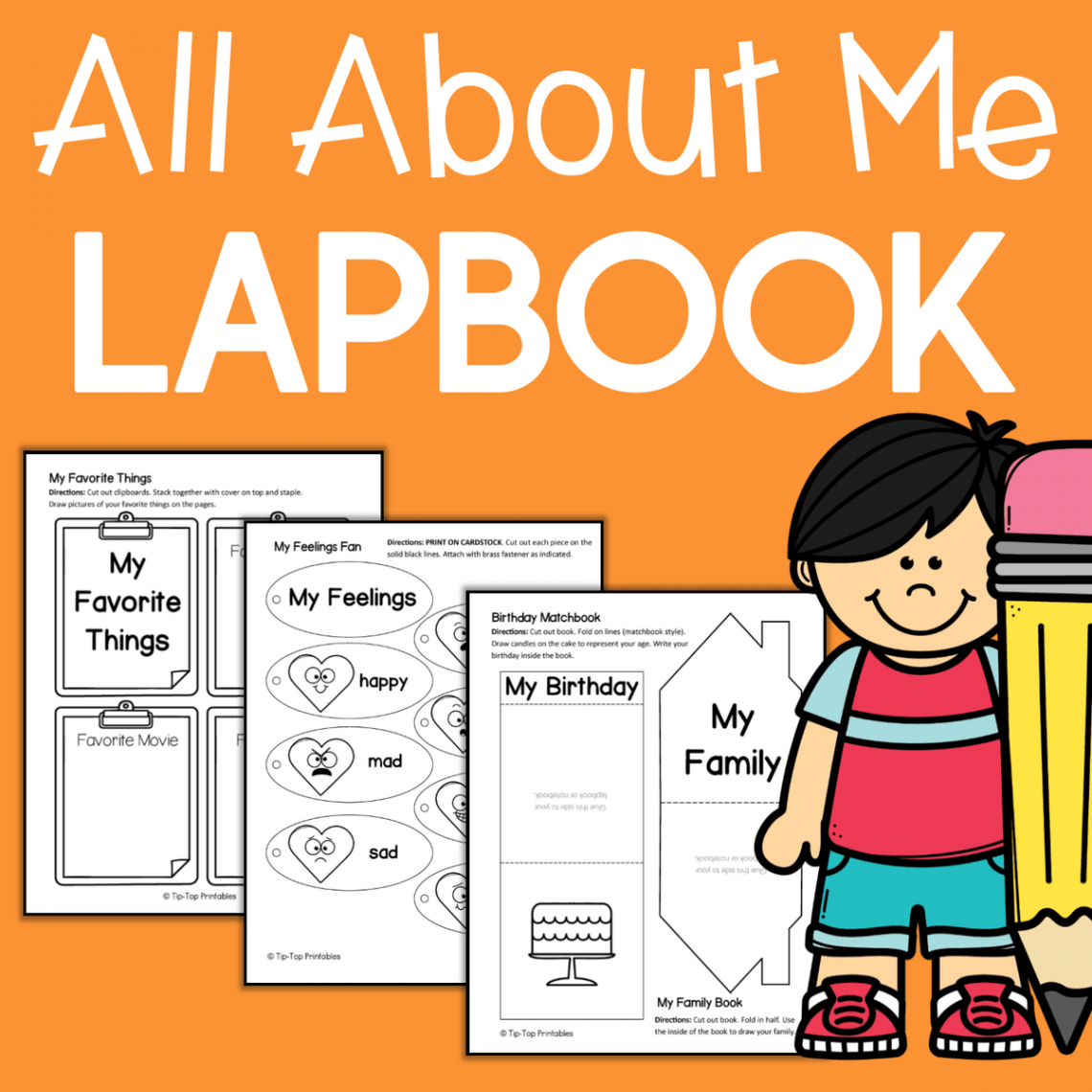 All About Me Lapbook