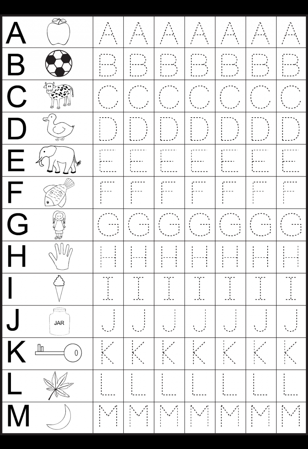 alphabet tracing  Kindergarten worksheets, Alphabet worksheets