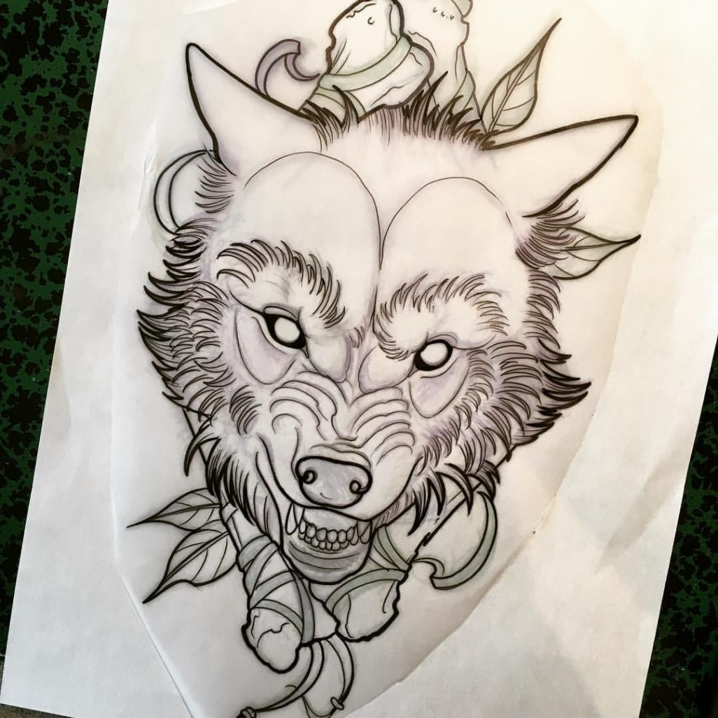 Angry Wolf tattoo today ! #tattoo #tatouage #eliehammond