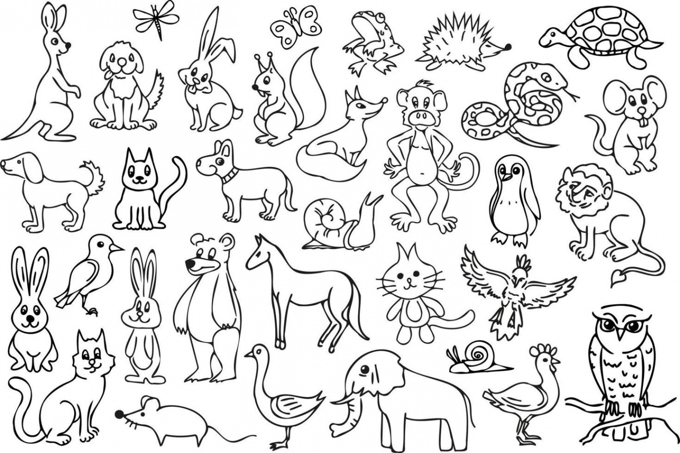 Animal Outline Vector Art, Icons, and Graphics for Free Download