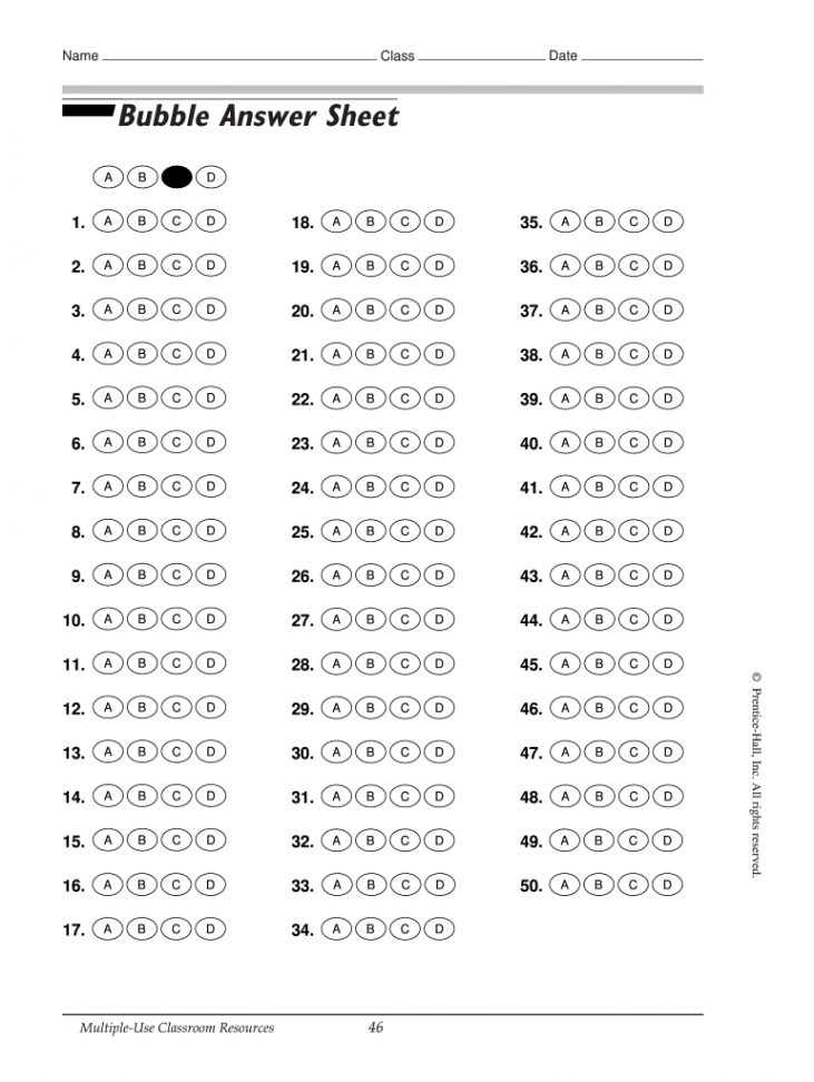 Answer Sheet Generator - Fill Online, Printable, Fillable, Blank