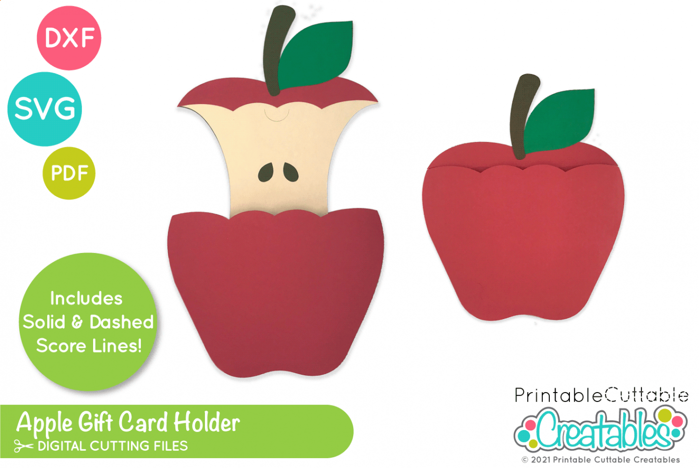 Apple Gift Card Holder SVG File for Cricut & Silhouette