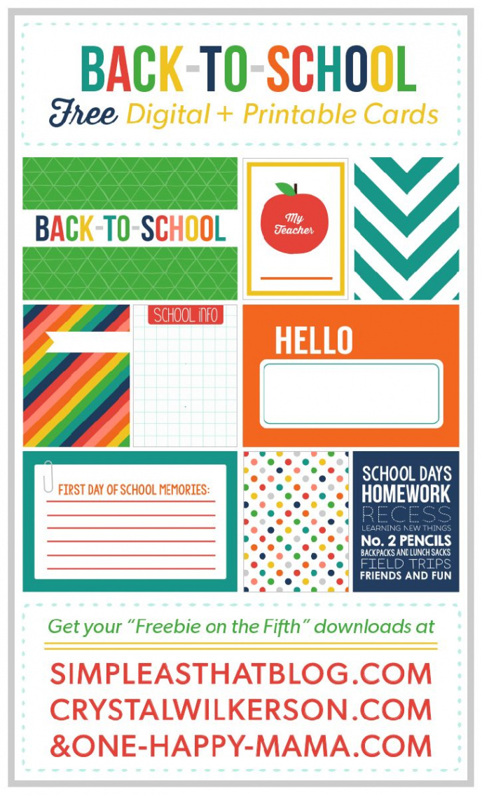 Back to School Journaling + Filler Cards  Project life scrapbook