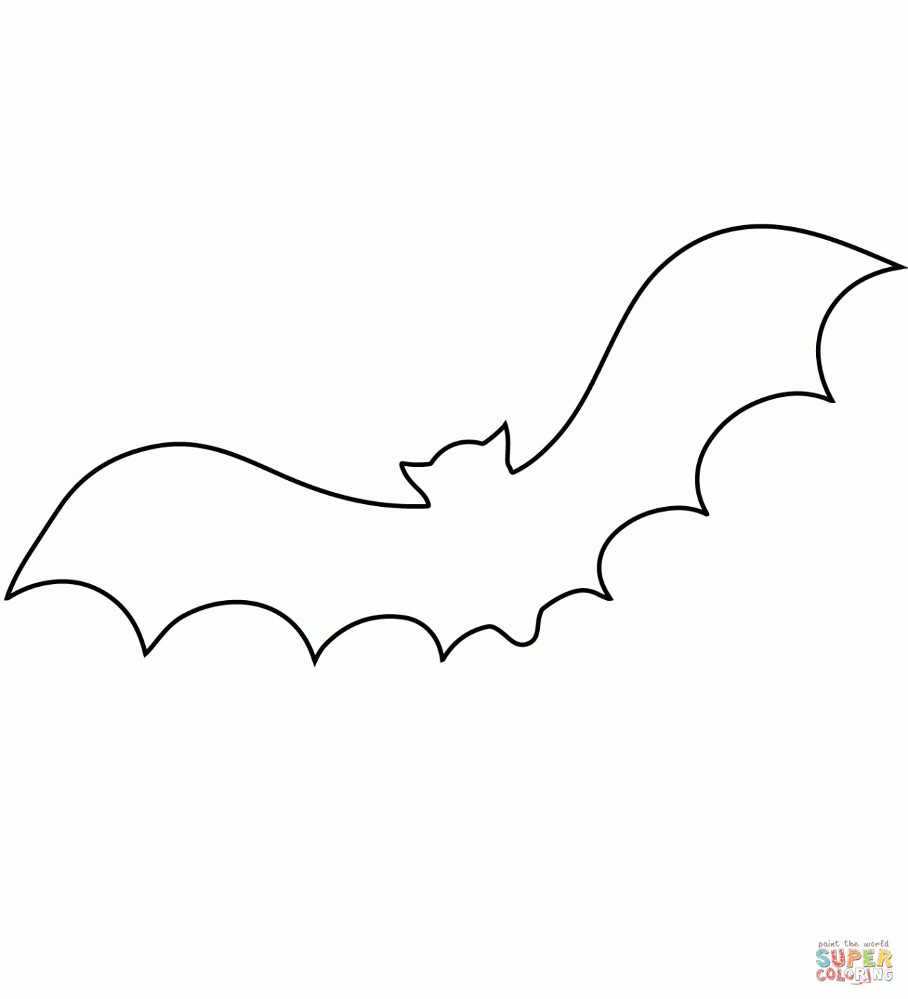 Bat outline coloring page  Free Printable Coloring Pages  Bat