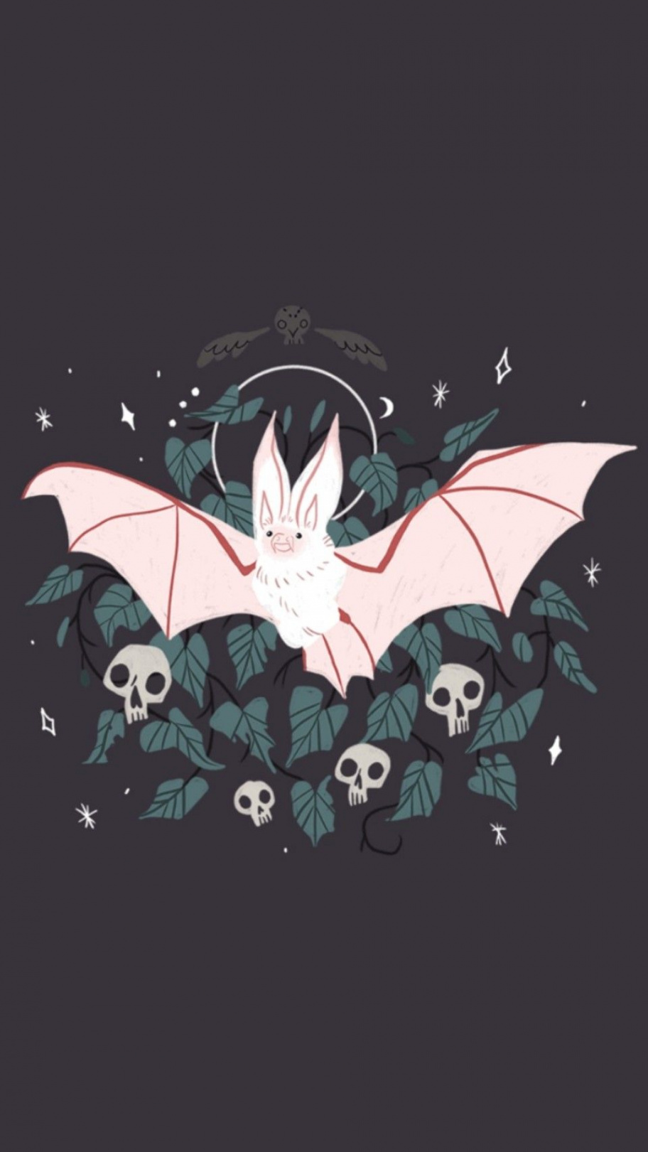 bat wallpaper  Creepy art, Halloween art, Cute art