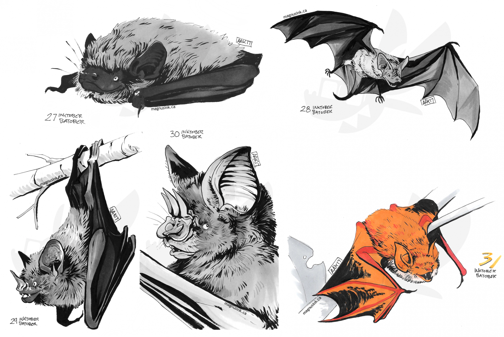 Batober/Inktober Part  by weremagnus on DeviantArt