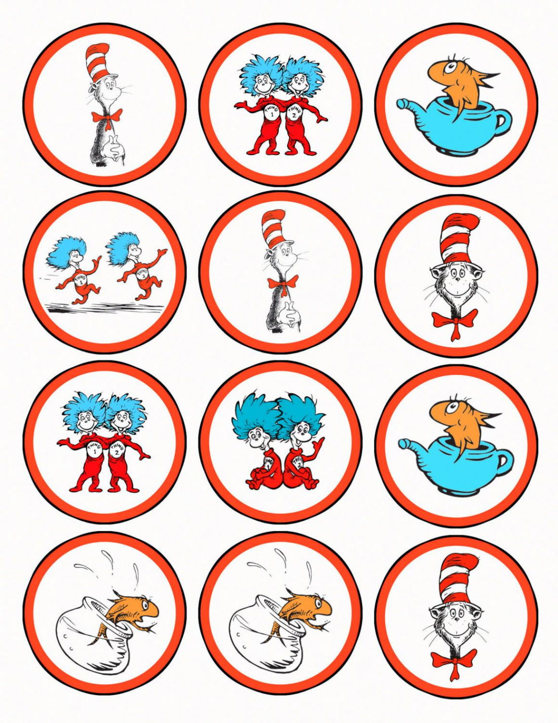 Best Dr seuss cupcake toppers ideas  dr seuss cupcake toppers