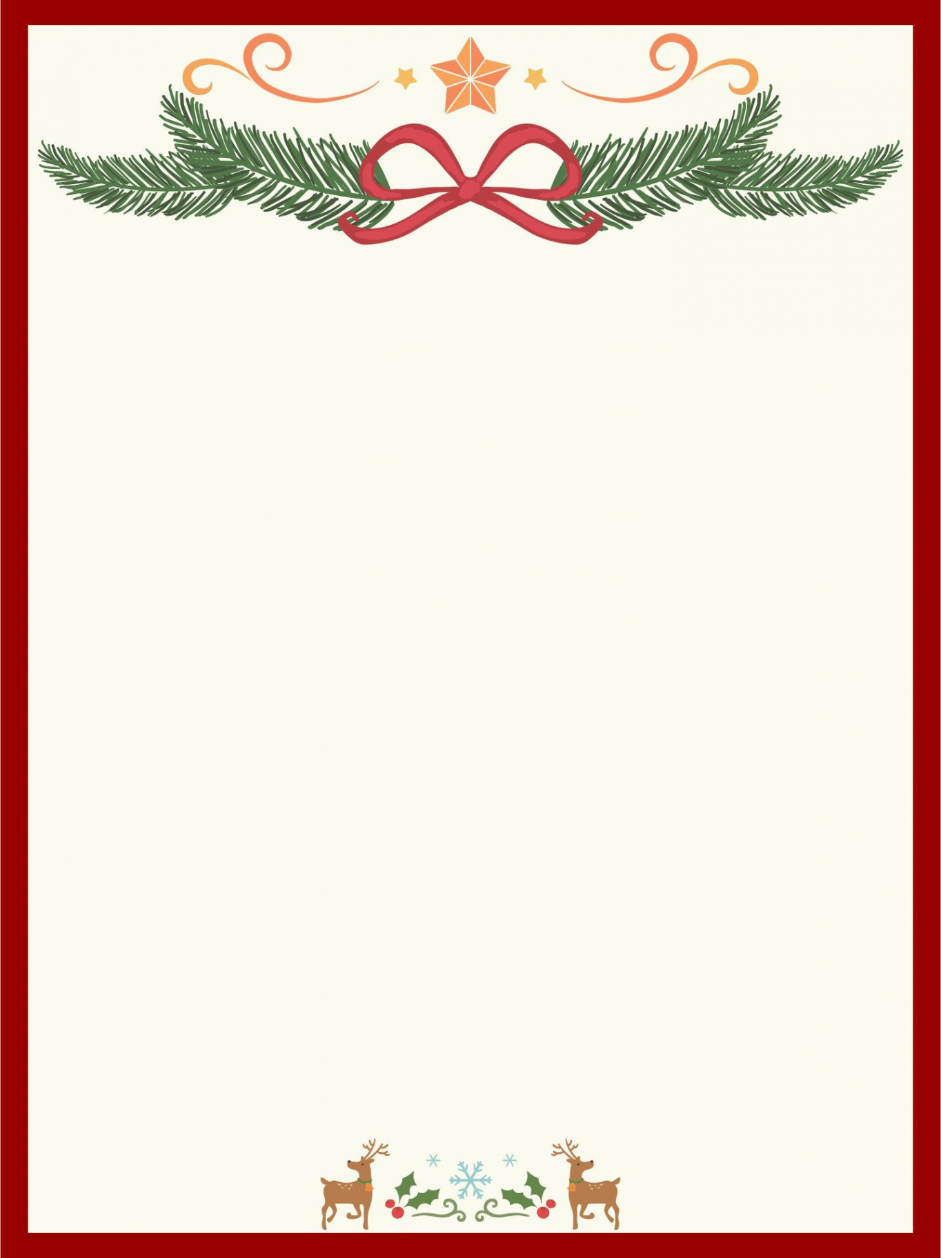 Best Free Printable Christmas Stationary Borders for Free at