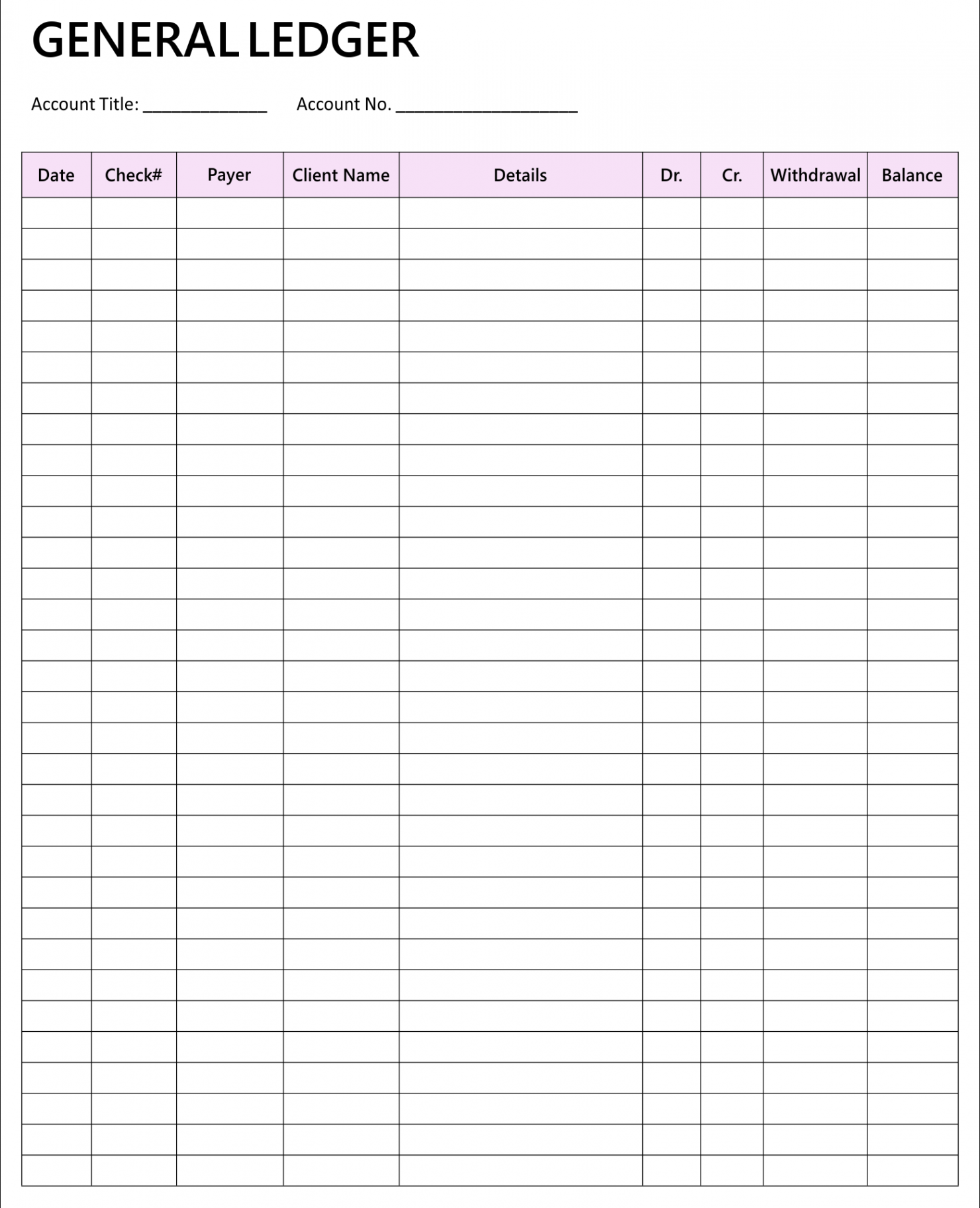 Best Free Printable Ledger Balance Sheet PDF for Free at