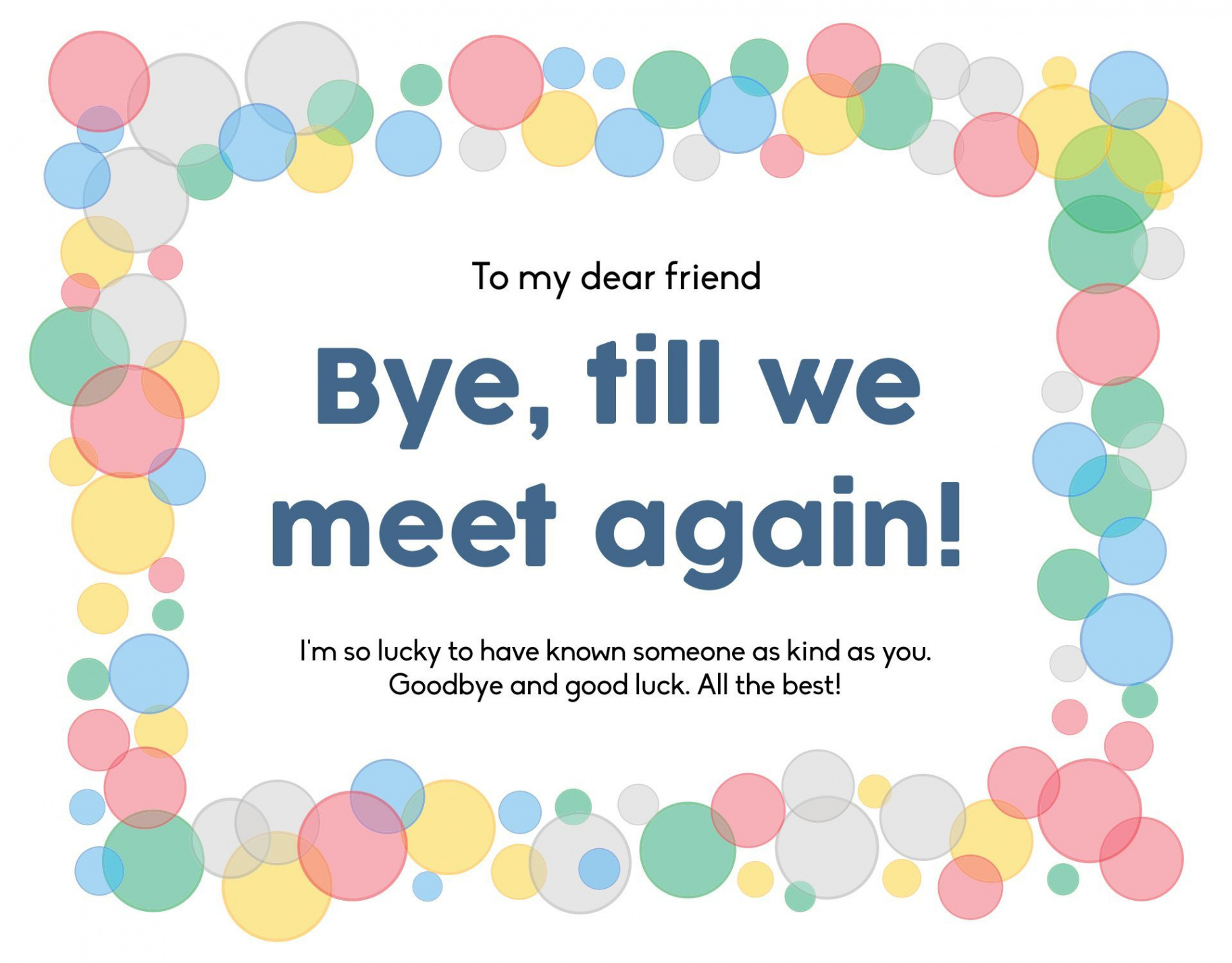 Best Good Bye Cards Printable PDF for Free at Printablee  Card