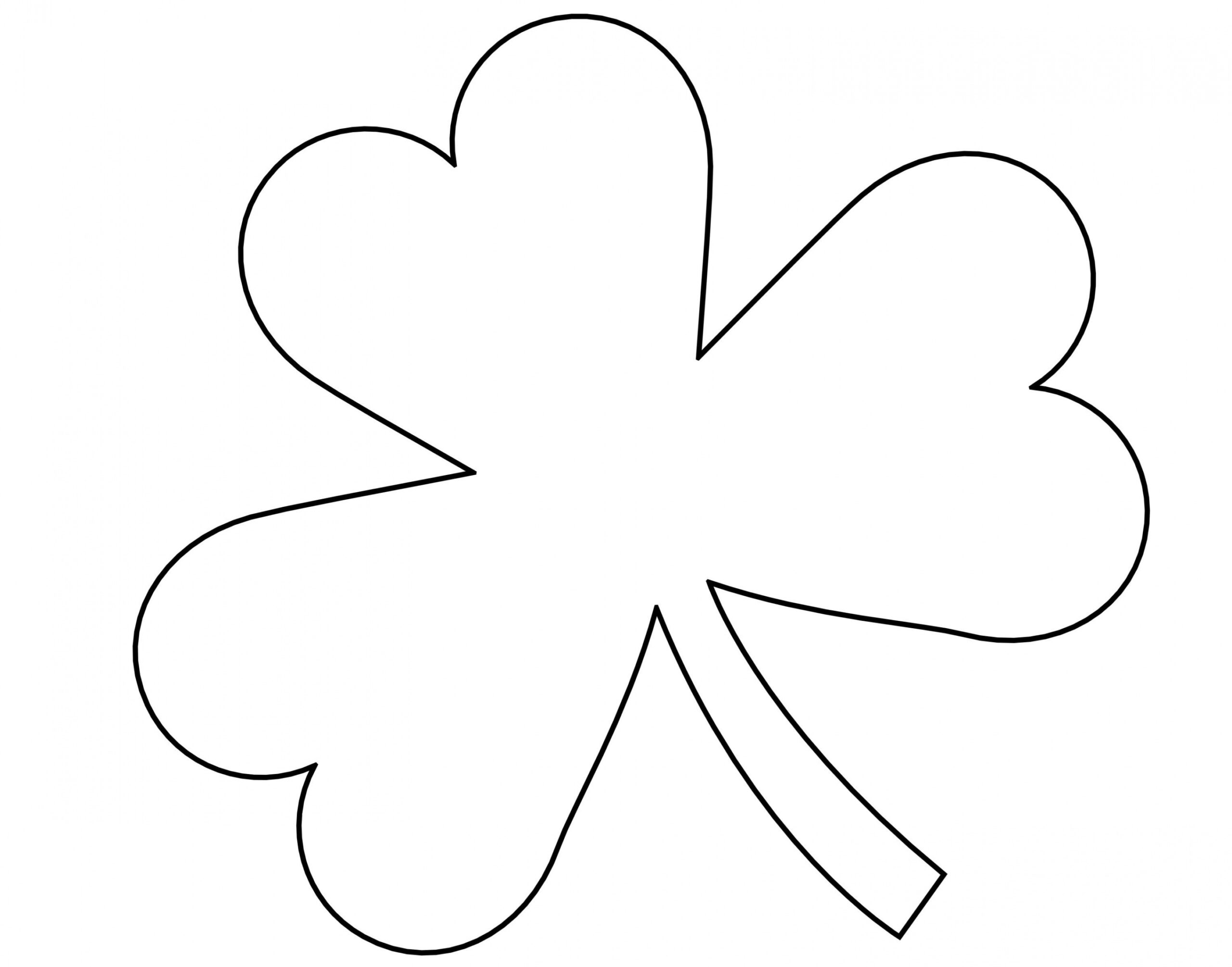 Best Images of Four Leaf Shamrock Template Printable - St