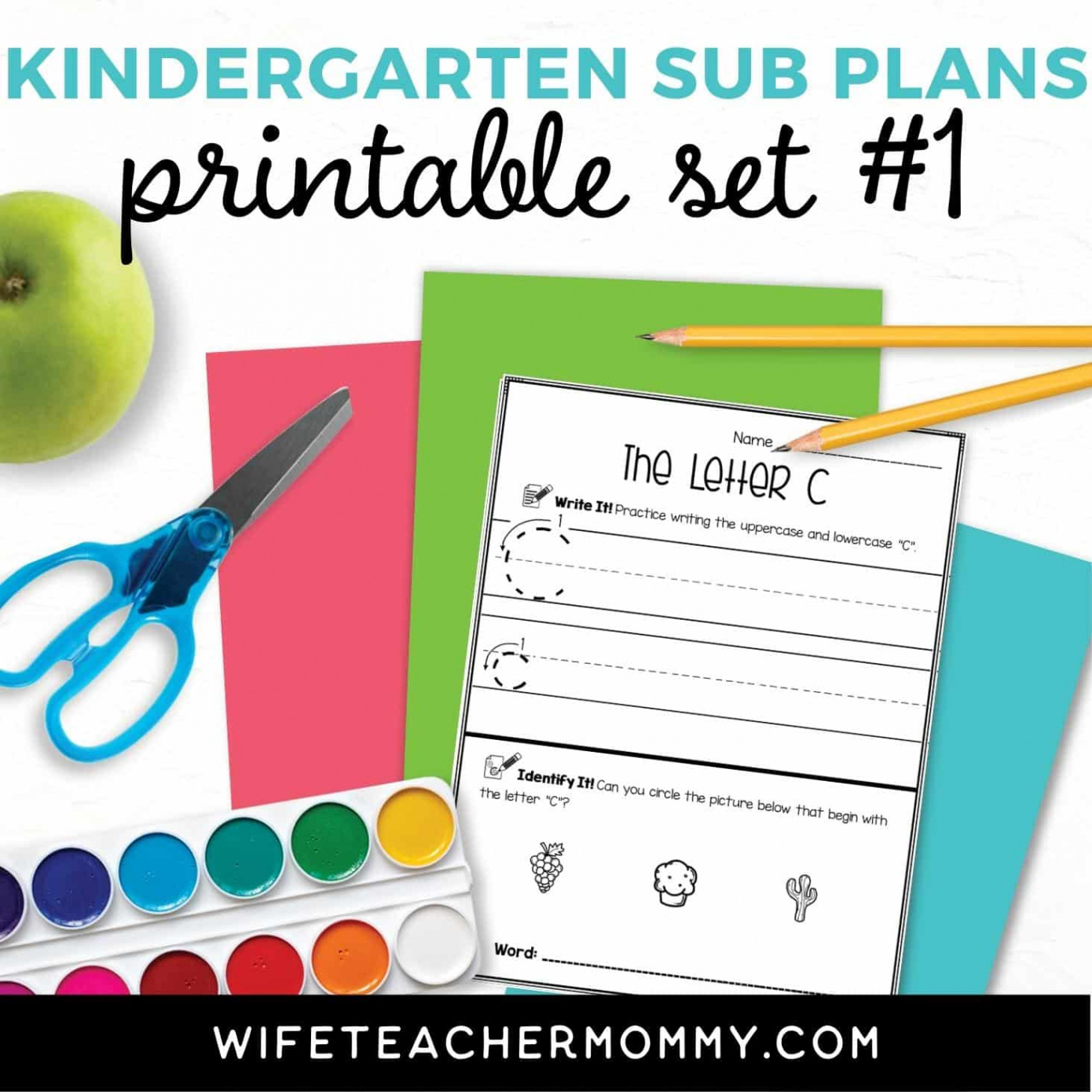 Best Kindergarten Substitute Printables - Wife Teacher Mommy