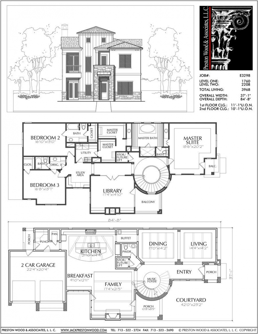 Best  Story House Plans, Two Story Home Blueprint Layout
