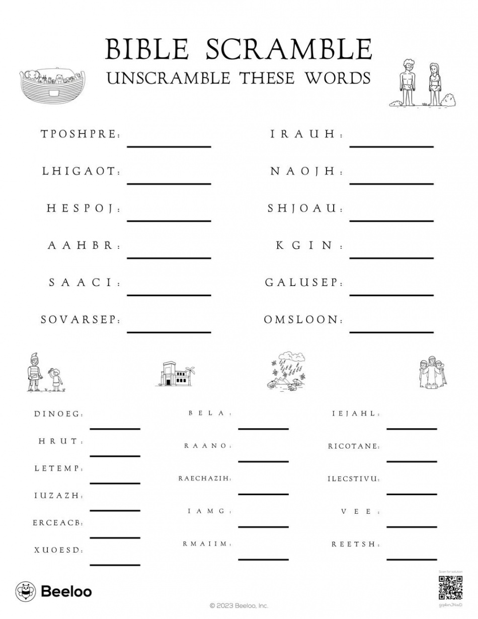 Bible Scramble • Beeloo Printable Crafts and Activities for Kids