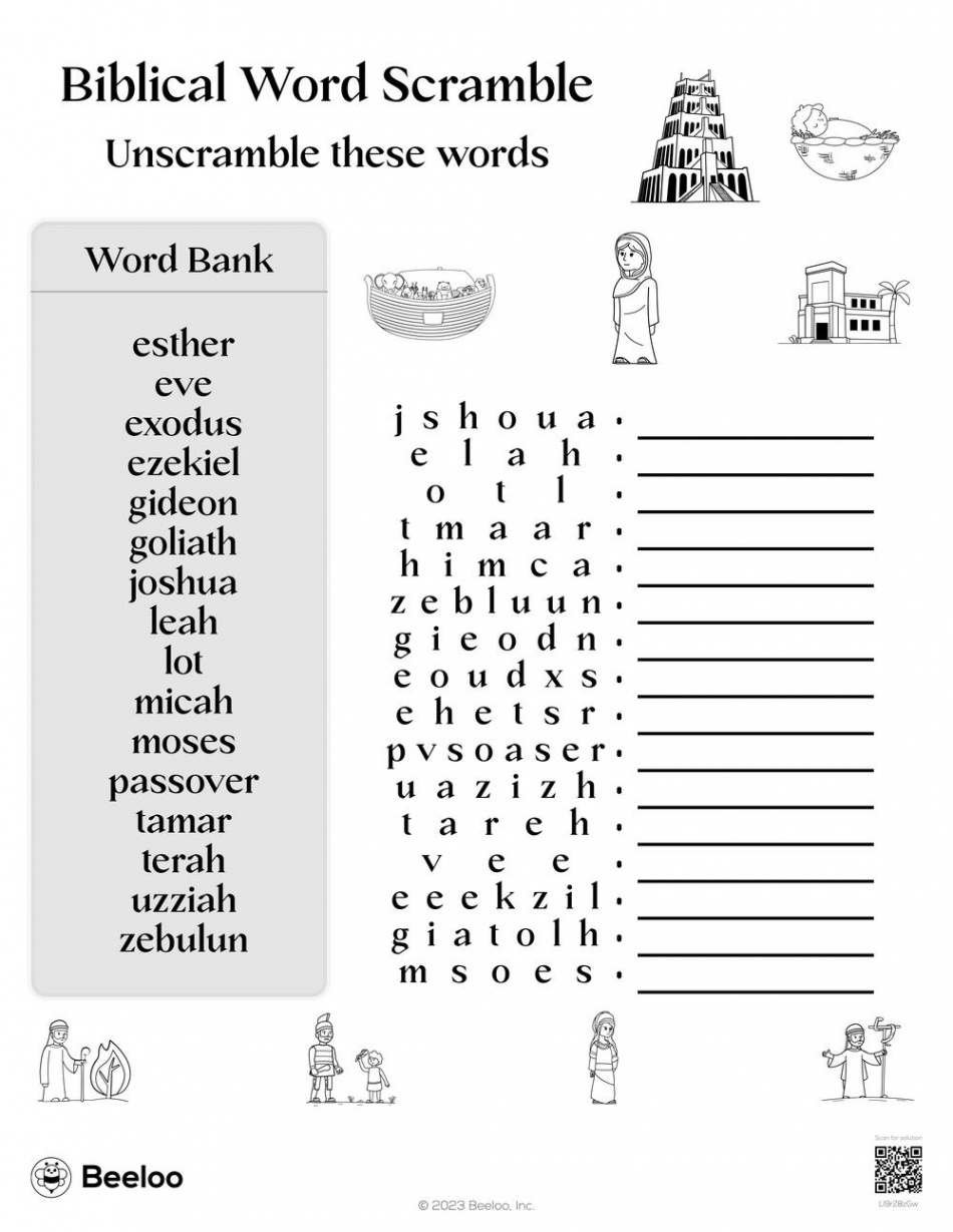 Biblical Word Scramble • Beeloo Printable Crafts and Activities