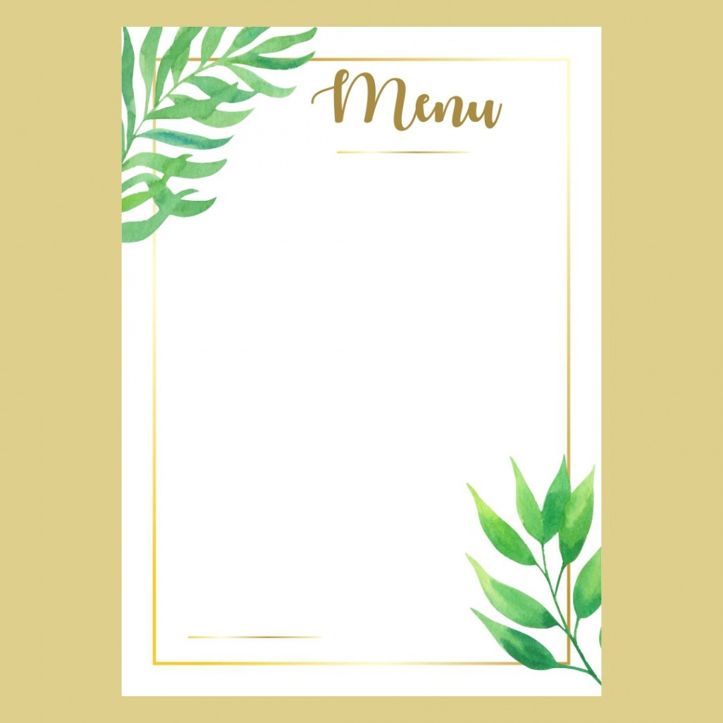 Blank Menu Design Templates  Menu card design, Menu card template