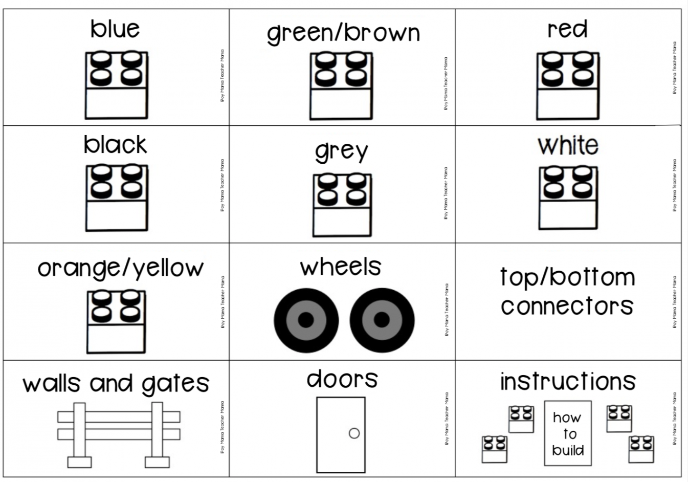 Boy Mama: Lego Organization System Stickers (Updated) -