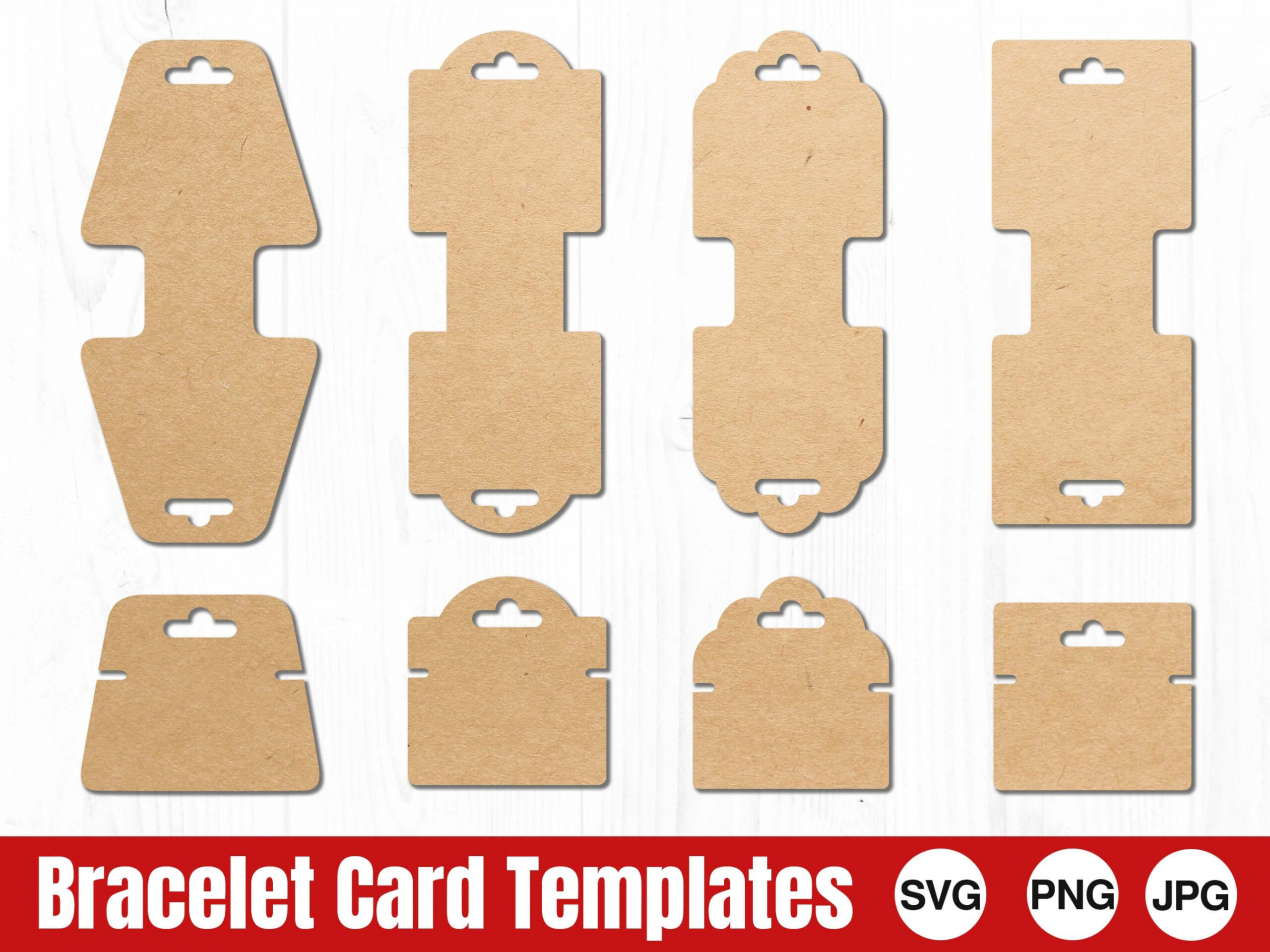 Bracelet Card Templates SVG & PNG Commercial Use Instant - Etsy