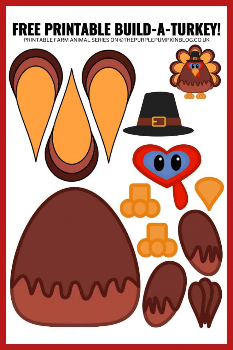 Build-A-Turkey! Free Printable Paper Turkey Template