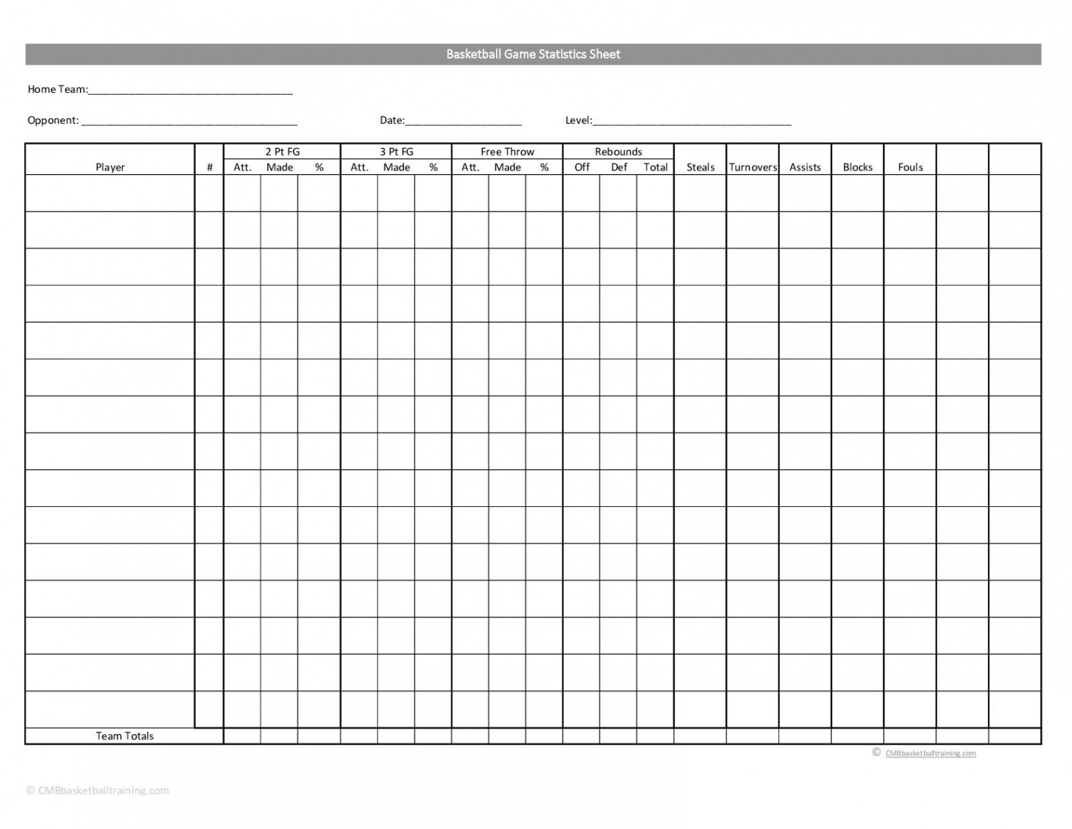 Calaméo - Printable Basketball Stat Sheet Pdf