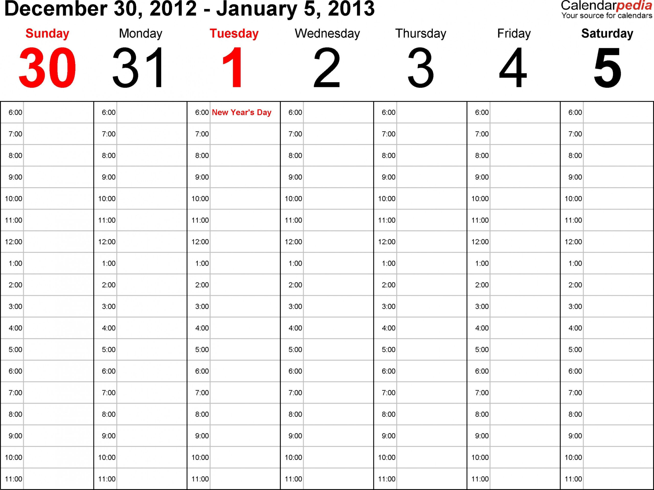 Calendar Template Time And Date  Calendar template, Calendar