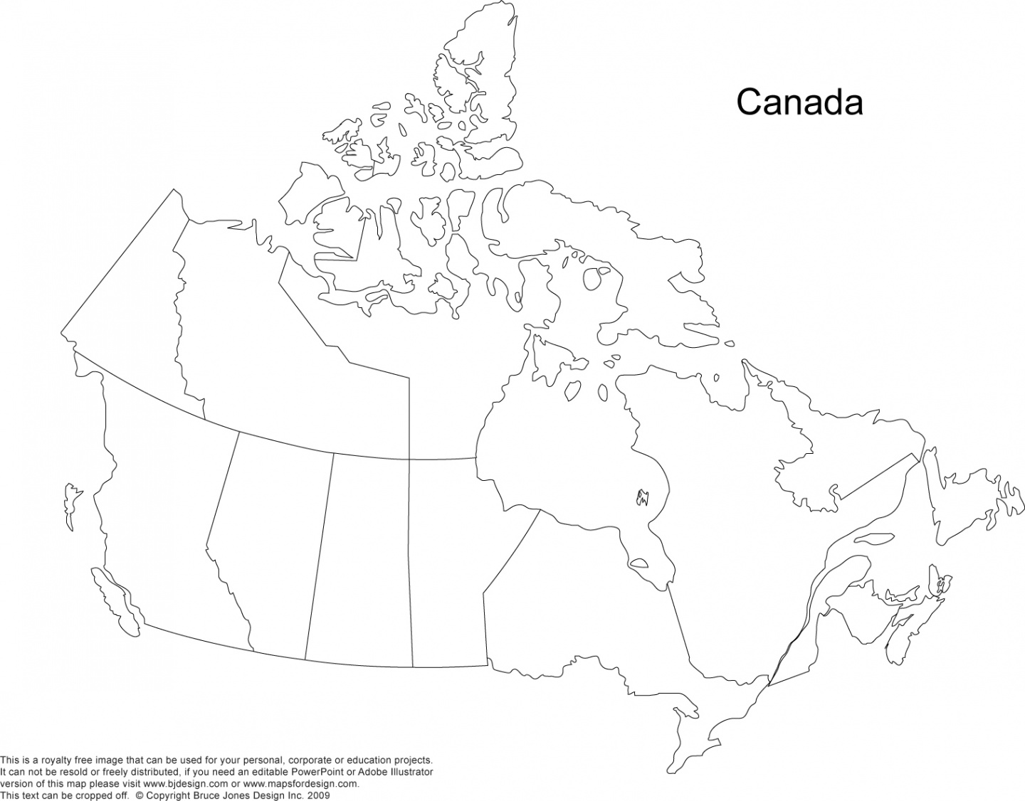 Canada and Provinces Printable, Blank Maps, Royalty Free, Canadian