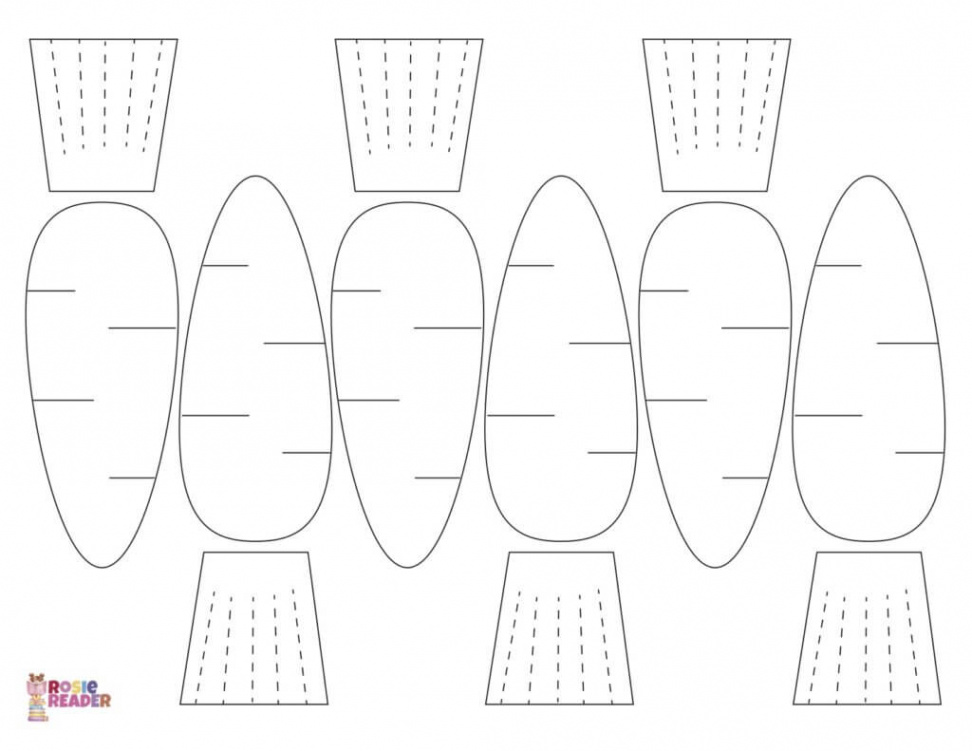 Carrot Template Printable - Reading adventures for kids ages  to