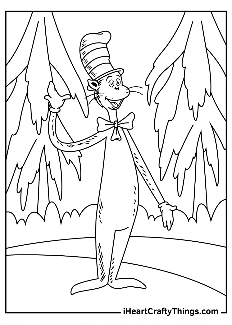 Cat In The Hat Coloring Pages (% Free Printables)