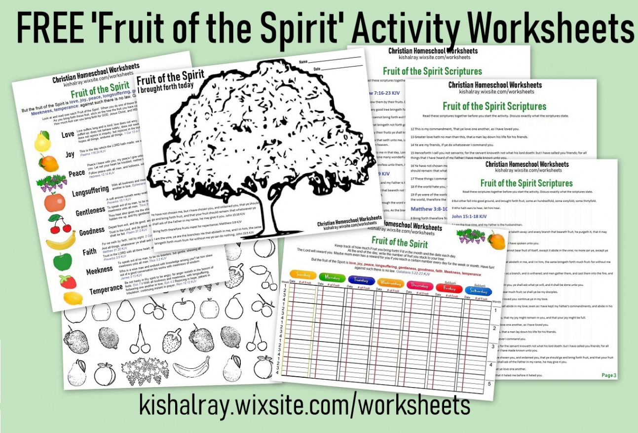 Christian Homeschool All Ages FREE Fruit of the Spirit Activity