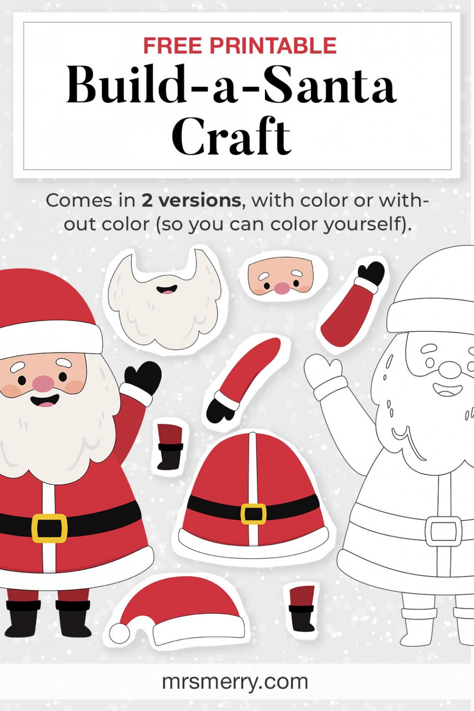 Christmas Build-a-Santa Craft  Mrs