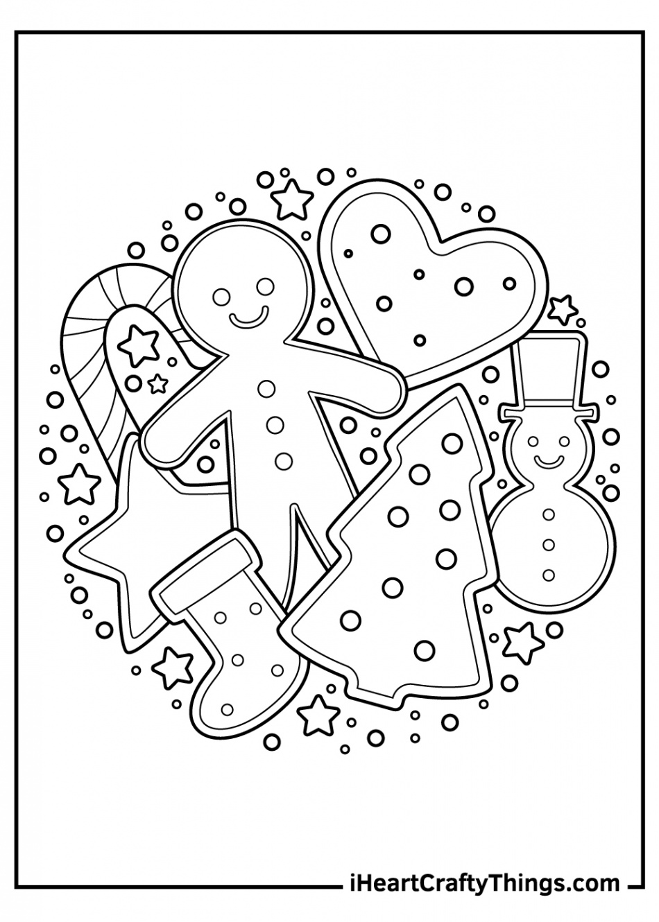 Christmas Gingerbread Coloring Pages (% Free Printables)