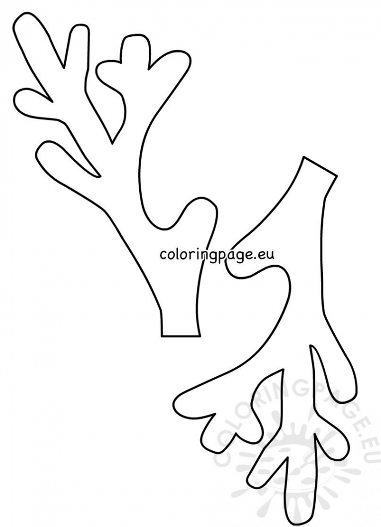 Christmas Reindeer Antlers template – Coloring Page  Christmas