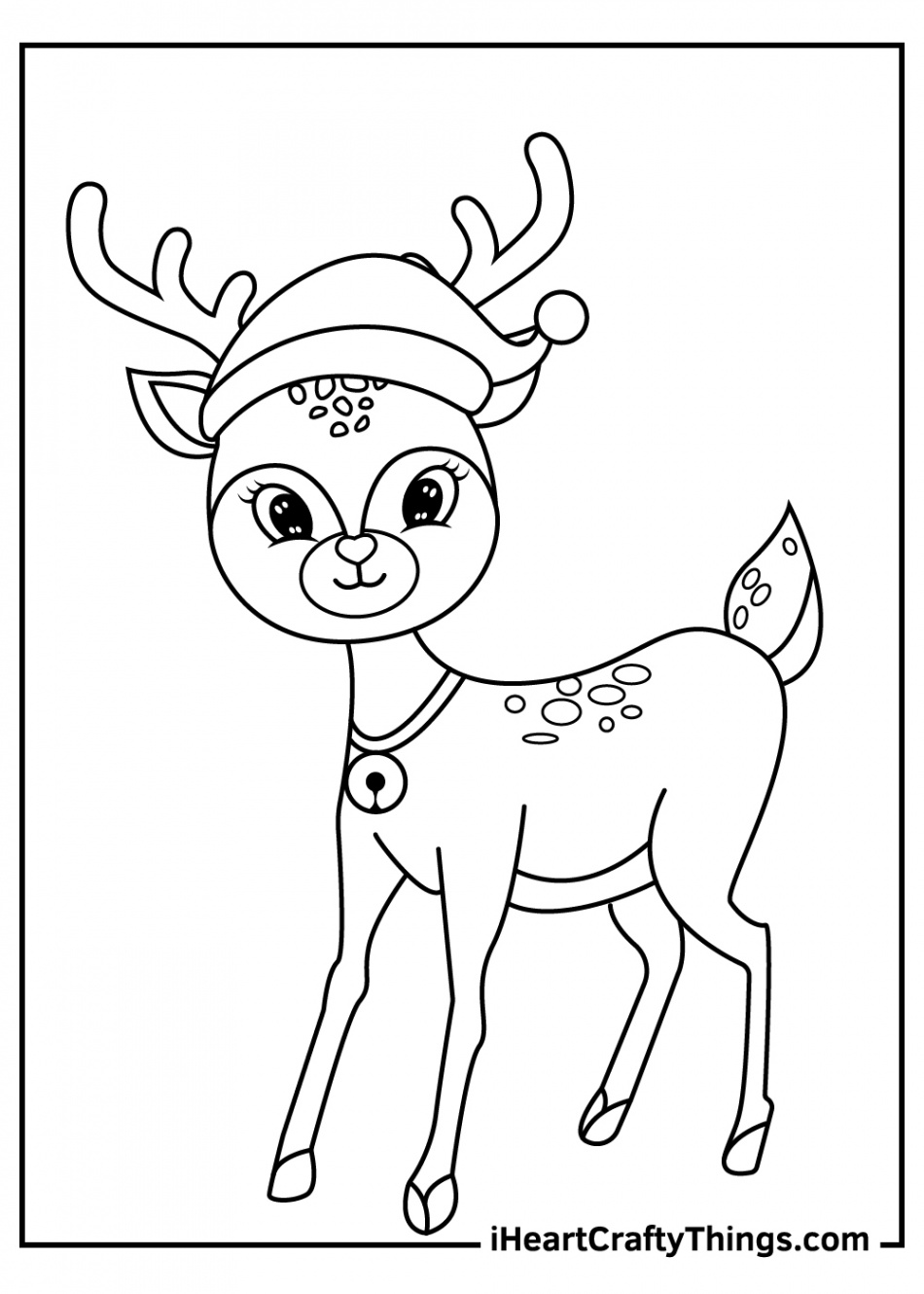 Christmas Reindeers Coloring Pages (% Free Printables)