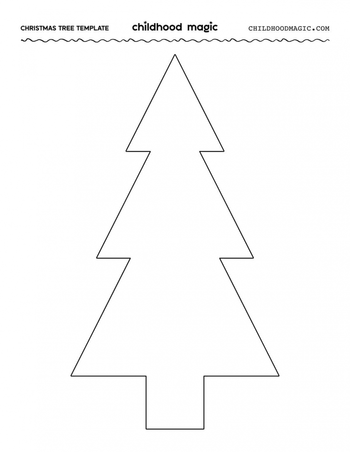 Christmas Tree Template - Free Printables - Childhood Magic