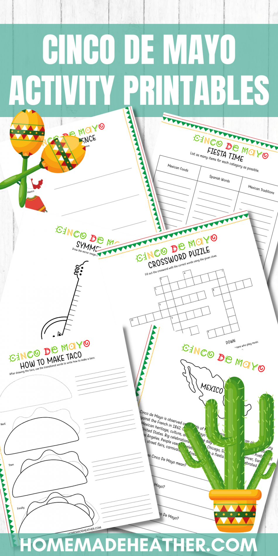 Cinco de Mayo Activity Printables » Homemade Heather