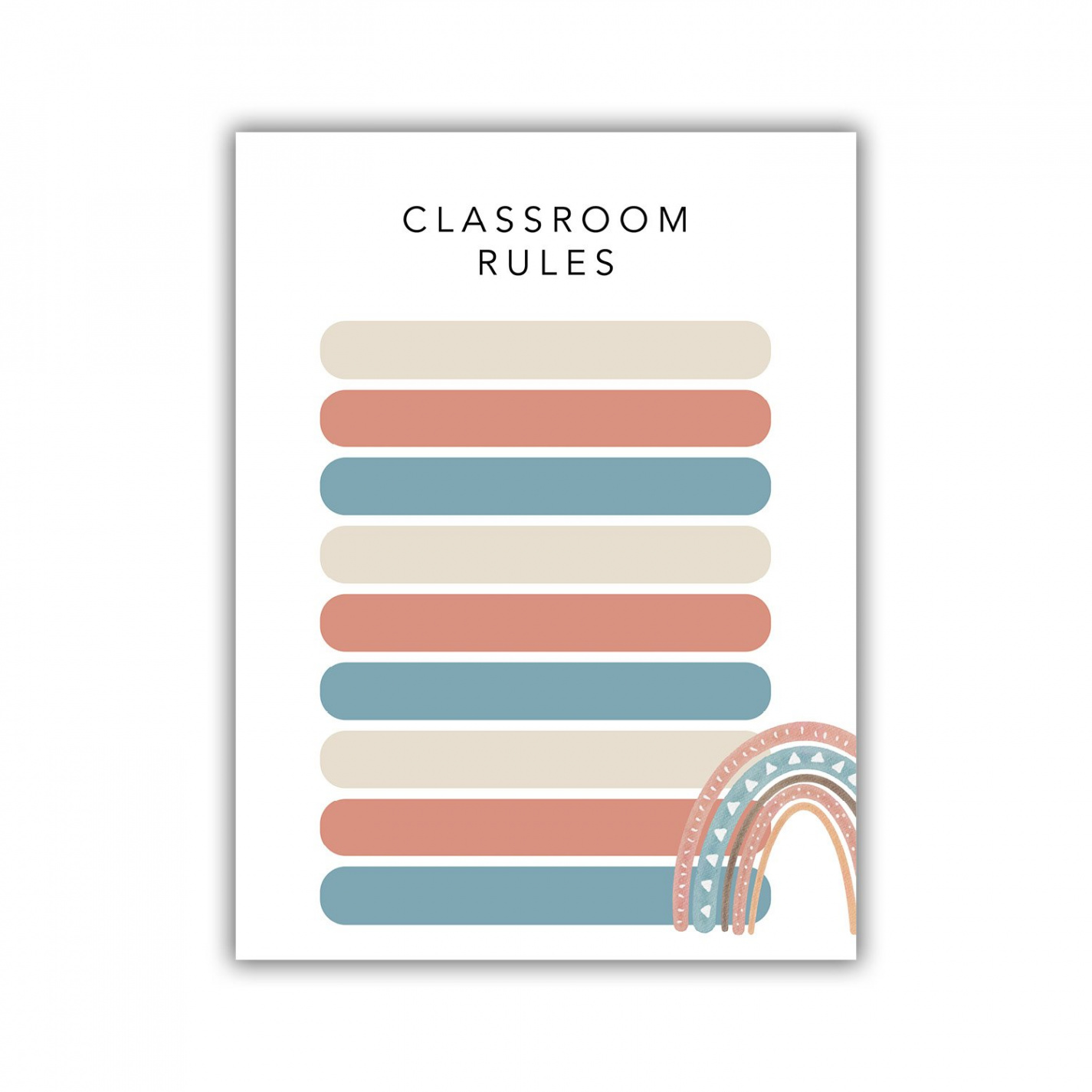 Classroom Rules Poster  EDITABLE  x  Digital Download — The