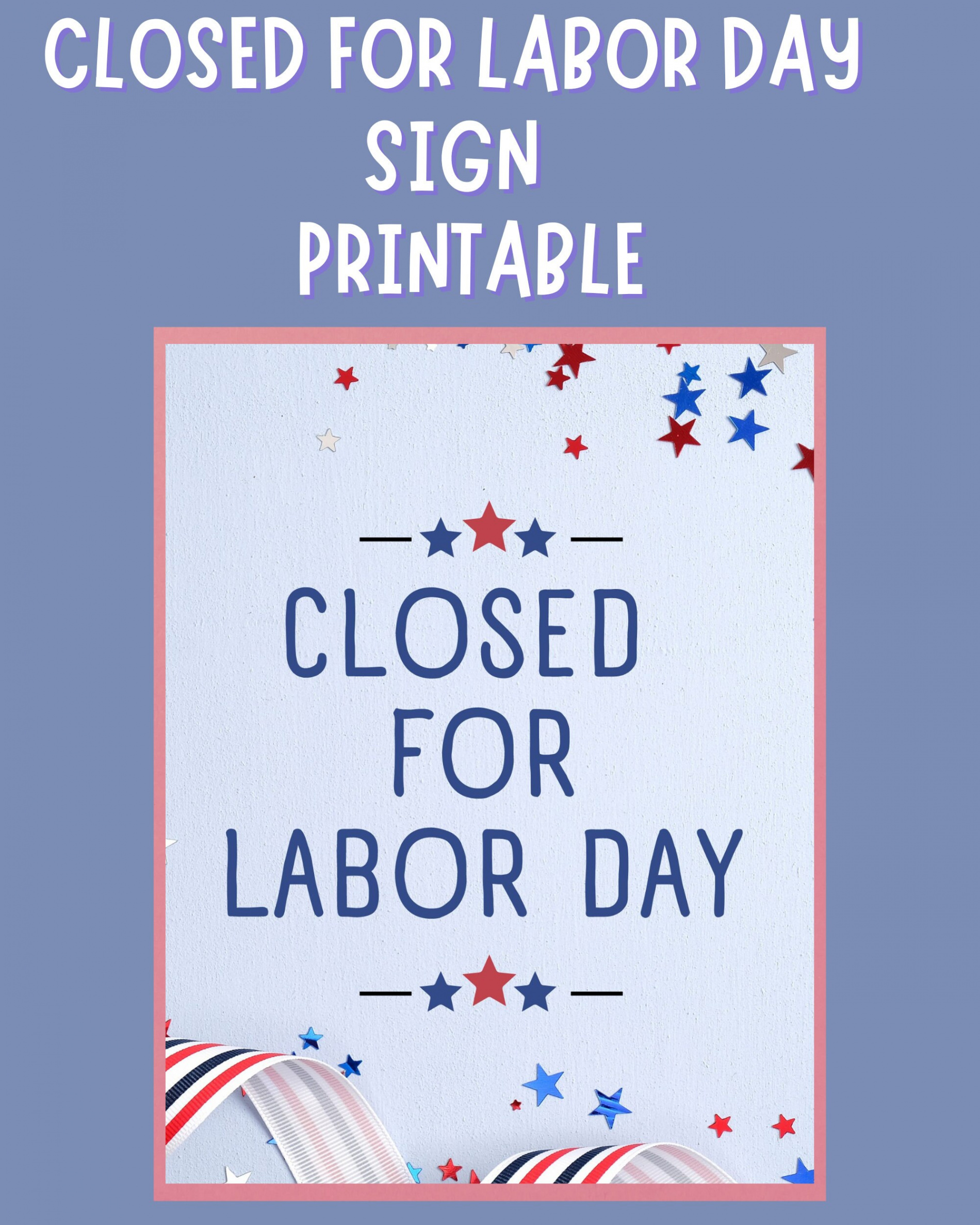 Closed for Labor Day Sign - Etsy