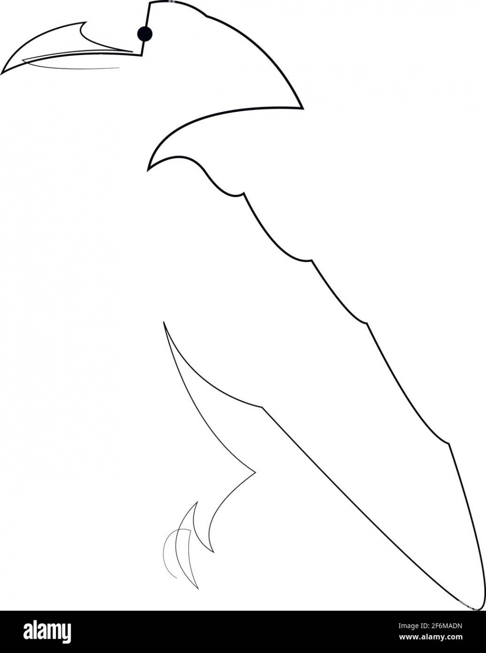 Continuous line raven