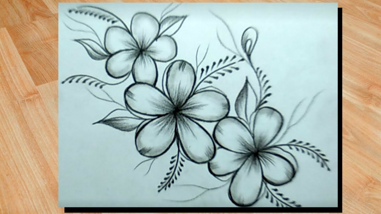 Cool Pencil Drawing A Beautiful Flower Design Easy
