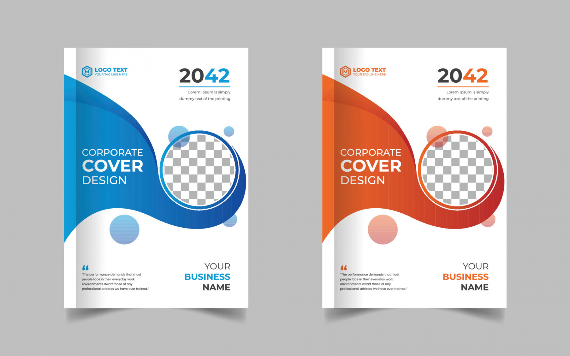 Corporate Book Cover Design Template in A