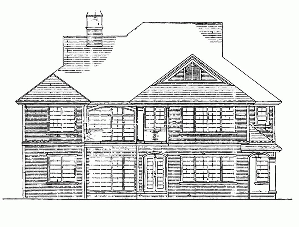 Country Style House Plan -  Beds