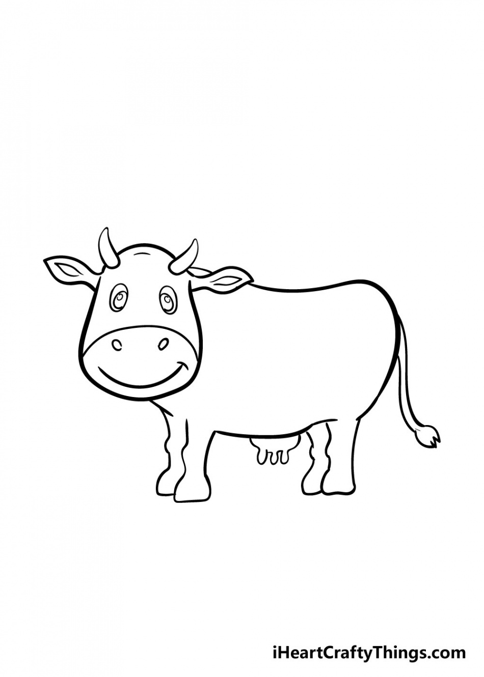 Cow Drawing - How To Draw A Cow Step By Step!